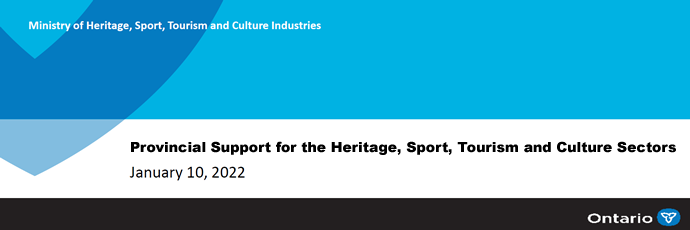 Support for the Heritage Sport Tourism and Culture Sectors